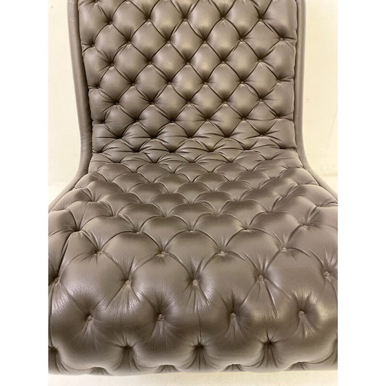 Image 1 of System 123 Stuhl aus braunem Leder von Verner Panton, Mid Century, Dänemark 1973