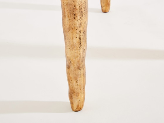 Image 1 of Garouste & Bonetti Massivholz Eiche und patinierte Bronze Gueridon Tisch 1987