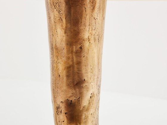 Image 1 of Garouste & Bonetti Massivholz Eiche und patinierte Bronze Gueridon Tisch 1987