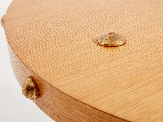 Image 1 of Garouste & Bonetti Massivholz Eiche und patinierte Bronze Gueridon Tisch 1987