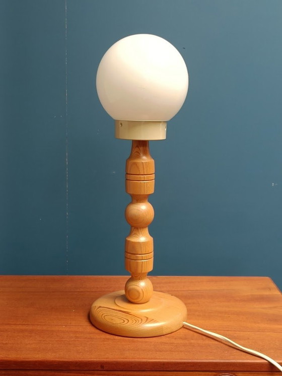 Image 1 of Vintage Rattan Tischlampe