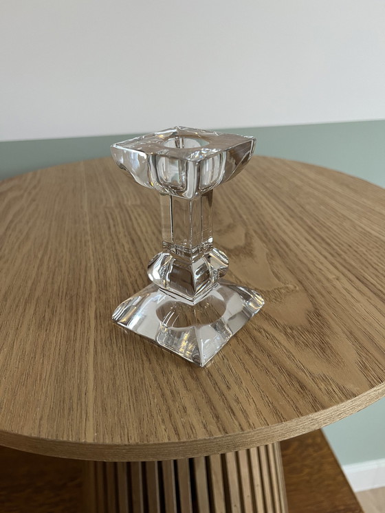 Image 1 of Kerzenleuchter Vintage aus dickem und schwerem Glas