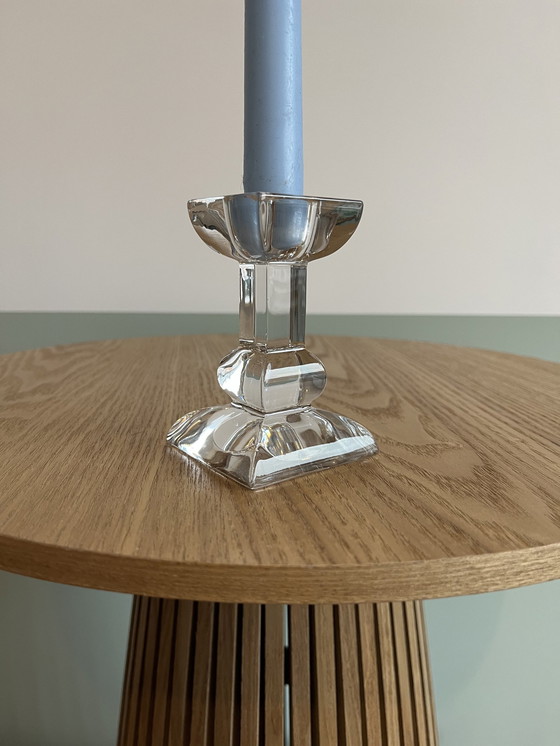 Image 1 of Kerzenleuchter Vintage aus dickem und schwerem Glas