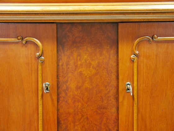 Image 1 of Vintage Highboard, Vitrine, Chippendale Design, 50Er Jahre, Germany