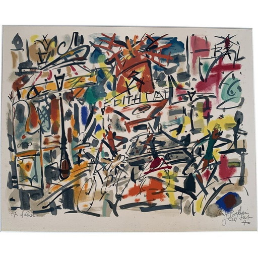 Alter Künstlerabzug von Gen Paul's Red Mill, 1970