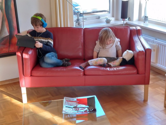 Image 1 of Borge Mogensen 2-Sitzer-Sofa + Sessel im dänischen Design