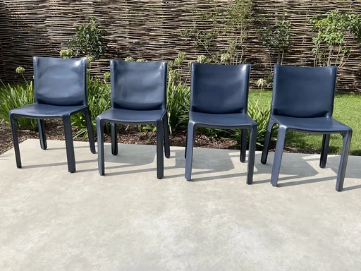 4x Cassina Cab Stühle von Mario Bellini