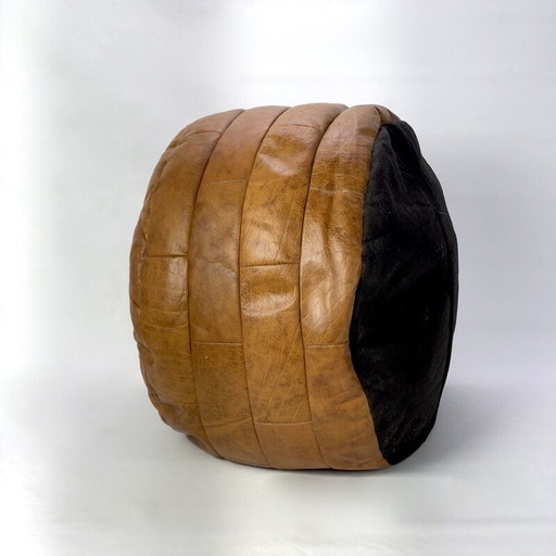 Patchwork-Pouf aus Leder für De Sede, 1970