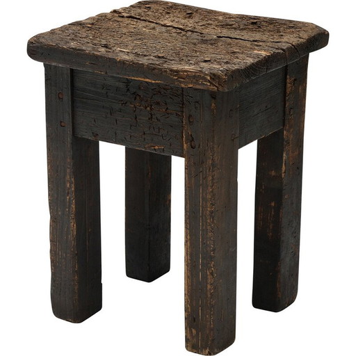 Vintage Holz Robust Beistelltisch, 1950er Jahre