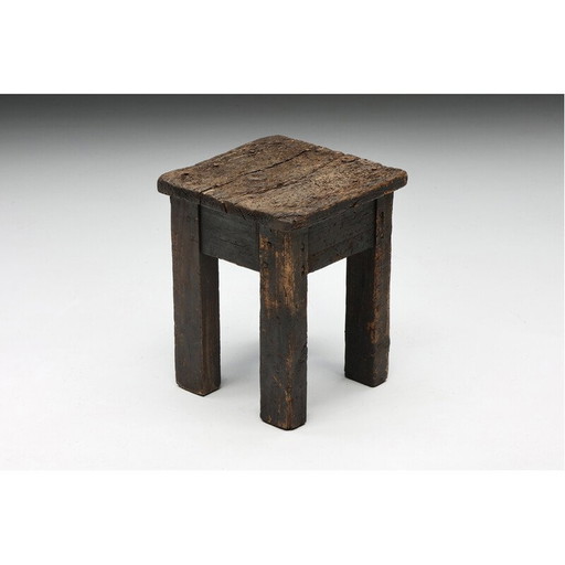 Vintage Holz Robust Beistelltisch, 1950er Jahre