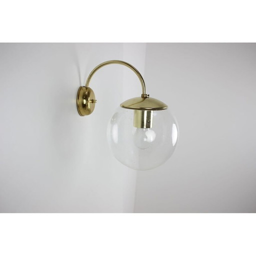 Wandleuchte aus Metall von Kamenický Šenov, Tschechisch 1970