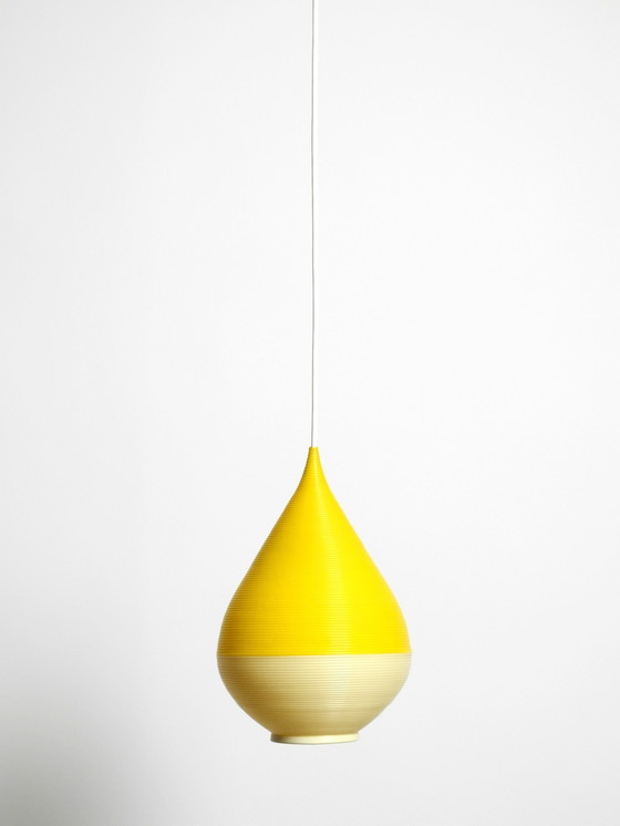 Image 1 of Schöne Original große 1960er Heifetz Rotaflex Pendelleuchte in Tropfenform