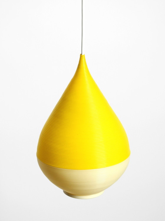 Image 1 of Schöne Original große 1960er Heifetz Rotaflex Pendelleuchte in Tropfenform