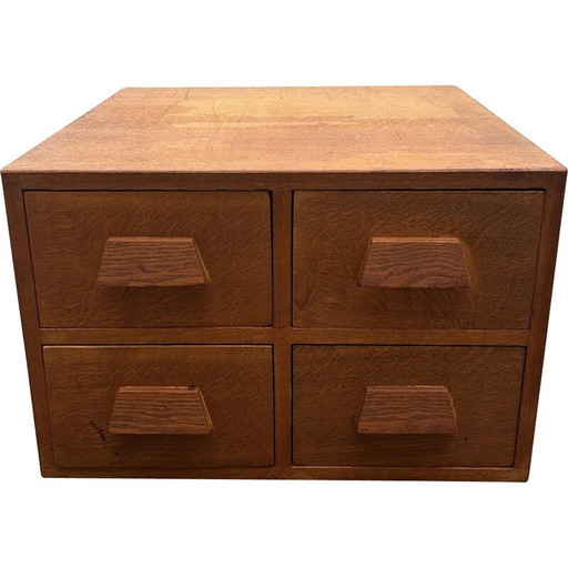 Vintage Eiche Handwerk Schrank