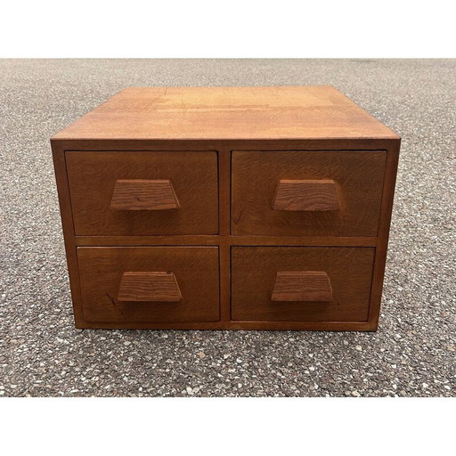 Vintage Eiche Handwerk Schrank