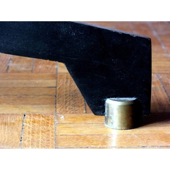 Image 1 of Vintage Tisch Nussbaum Eisen Messing von Borsani Osvaldo für Tecno Italien 1954