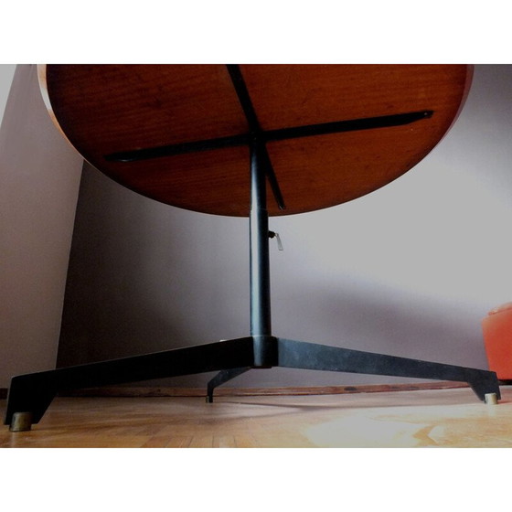 Image 1 of Vintage Tisch Nussbaum Eisen Messing von Borsani Osvaldo für Tecno Italien 1954