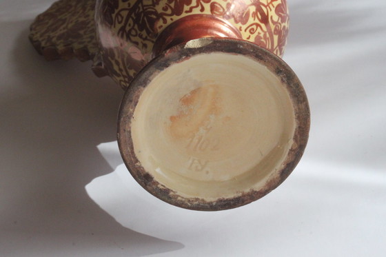 Image 1 of Hispano-Moreske neoklassizistische Kupfer-Lüster-Vasen, 19.