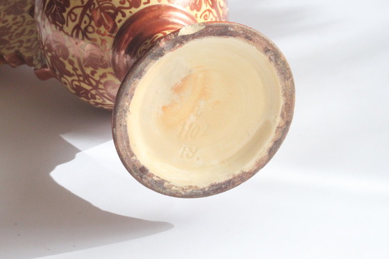 Image 1 of Hispano-Moreske neoklassizistische Kupfer-Lüster-Vasen, 19.