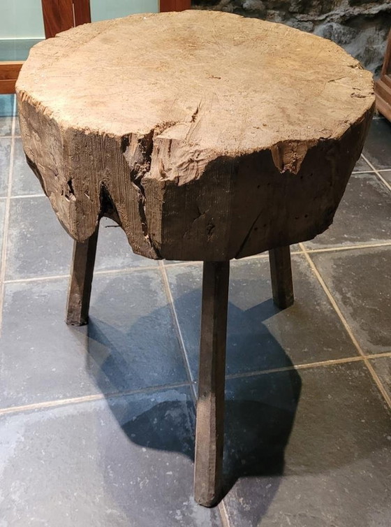 Image 1 of Schöne Dreibeinige Billot Von Handwerker Sehr Dekorativ