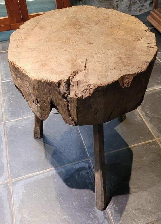 Image 1 of Schöne Dreibeinige Billot Von Handwerker Sehr Dekorativ