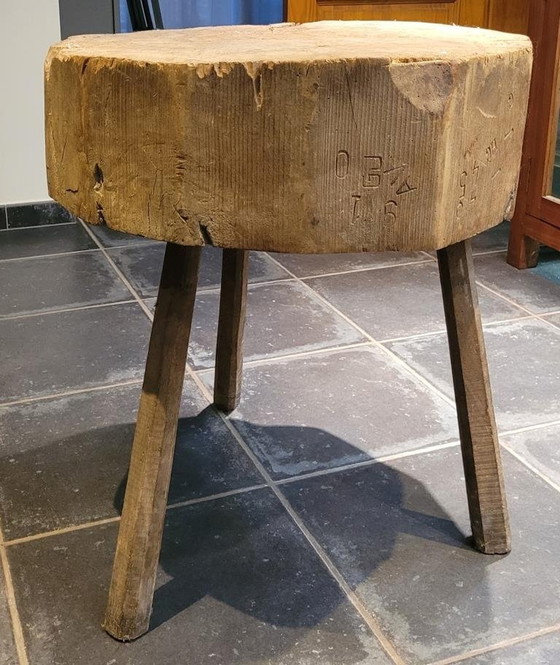 Image 1 of Schöne Dreibeinige Billot Von Handwerker Sehr Dekorativ