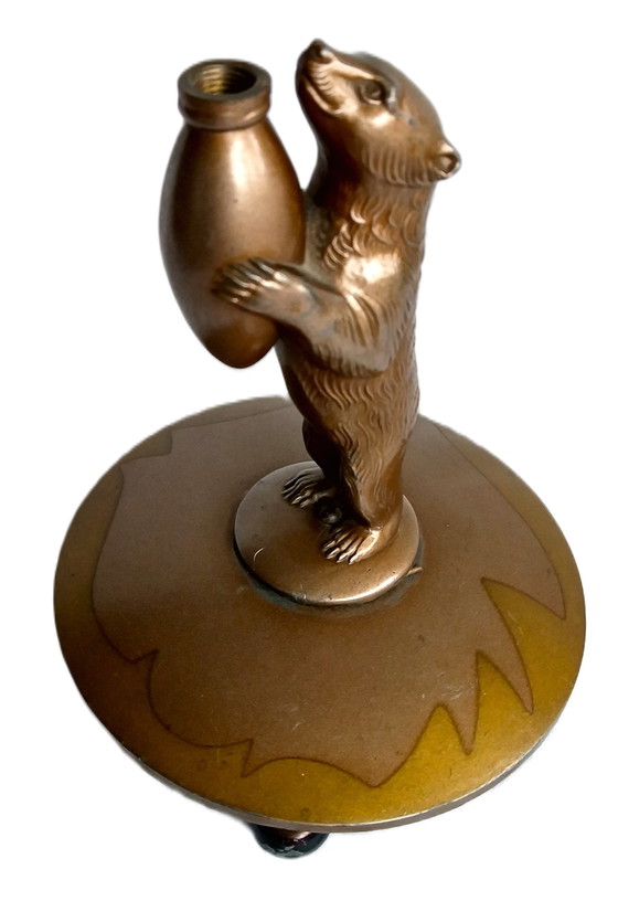 Image 1 of Art Deco-Skulptur Bär mit Honigtopf