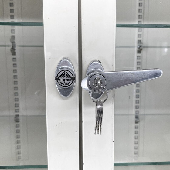 Image 1 of Vitrine aus Metall und Glas von Smrečina Oz Pukavec, Tschechoslowakei 1950er Jahre