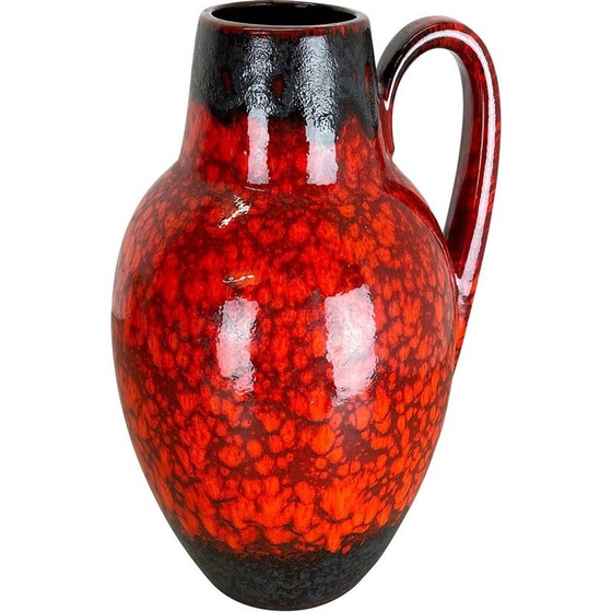 Image 1 of Vintage fette Lava Keramik Vase für Scheurich, Deutschland 1970er