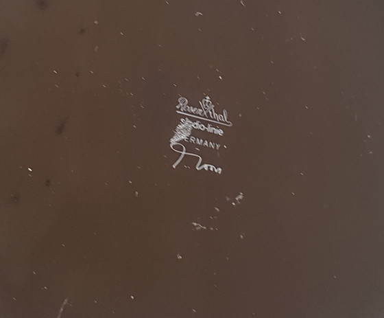 Image 1 of Schwarze Porzellanvase von Johan Van Loon für Rosenthal