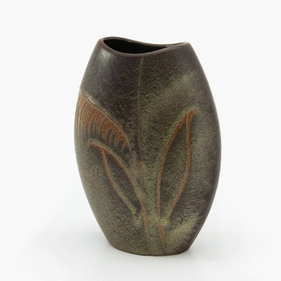 Image 1 of Vase aus Keramik und Muranoglas von Scheurisch, Italien 1980