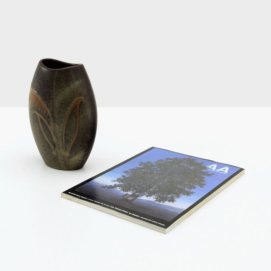 Image 1 of Vase aus Keramik und Muranoglas von Scheurisch, Italien 1980