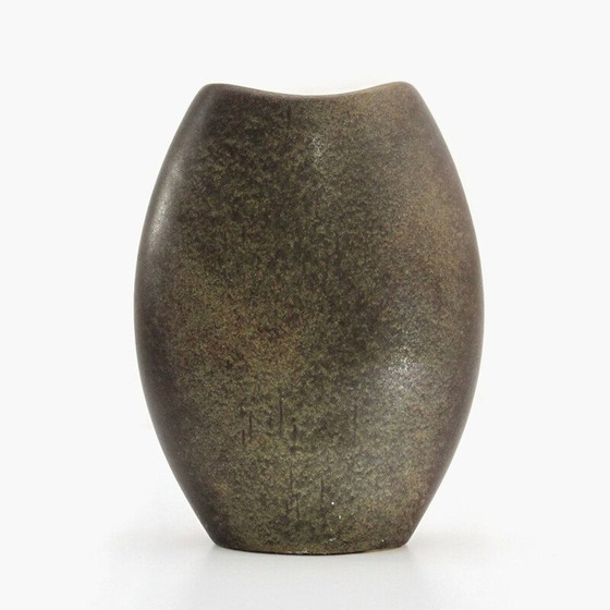 Image 1 of Vase aus Keramik und Muranoglas von Scheurisch, Italien 1980