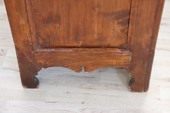 Image 1 of Antiker Kleiderschrank aus massivem Pappelholz, 18. Jahrhundert