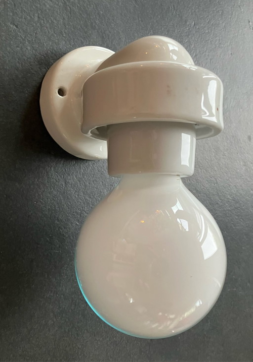 Vintage Porzellan Wandlampe