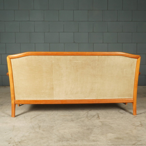 Image 1 of Dreisitziges Sofa aus der Mitte des Jahrhunderts - Velours - 1960er Jahre