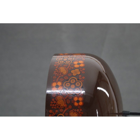 Image 1 of Vintage-Hängeleuchte mit Blumenmotiv, Tschechoslowakei 1970er Jahre