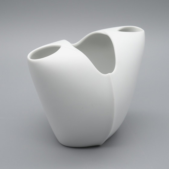 Image 1 of Rosenthal Studio-Linie × Lino Sabattini Weißes Biskuit-Porzellan Vase Modernismus