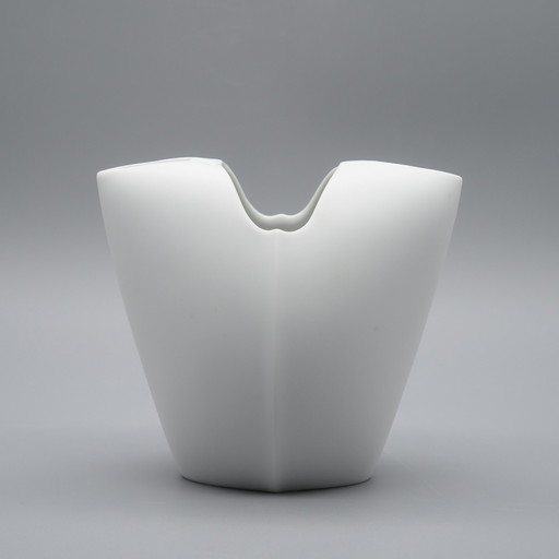 Rosenthal Studio-Linie × Lino Sabattini Weißes Biskuit-Porzellan Vase Modernismus