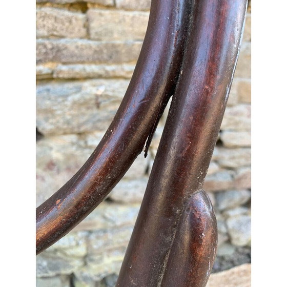 Image 1 of Paar Vintage Thonet n 28 Herz Stühle in grünem Kunstleder