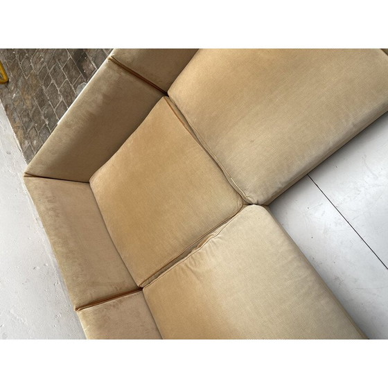 Image 1 of Modulares Sofa "Landeau" aus Samt und Leder von Mario Bellini für Cassina, Italien 1970