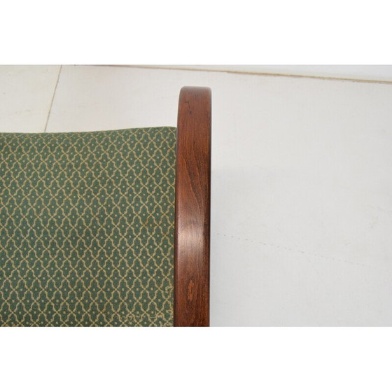 Image 1 of Vintage-Sessel aus Holz und Stoff von Jindrich Halabala, Tschechoslowakei 1950er Jahre