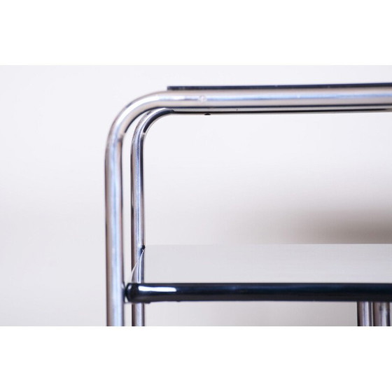 Image 1 of Vintage schwarzer Bauhaus-Schreibtisch, Deutschland 1930er Jahre