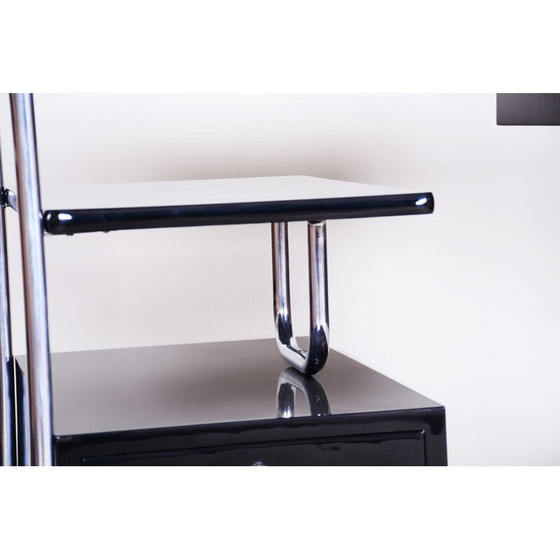 Image 1 of Vintage schwarzer Bauhaus-Schreibtisch, Deutschland 1930er Jahre