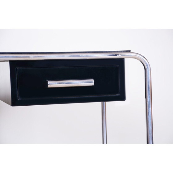 Image 1 of Vintage schwarzer Bauhaus-Schreibtisch, Deutschland 1930er Jahre