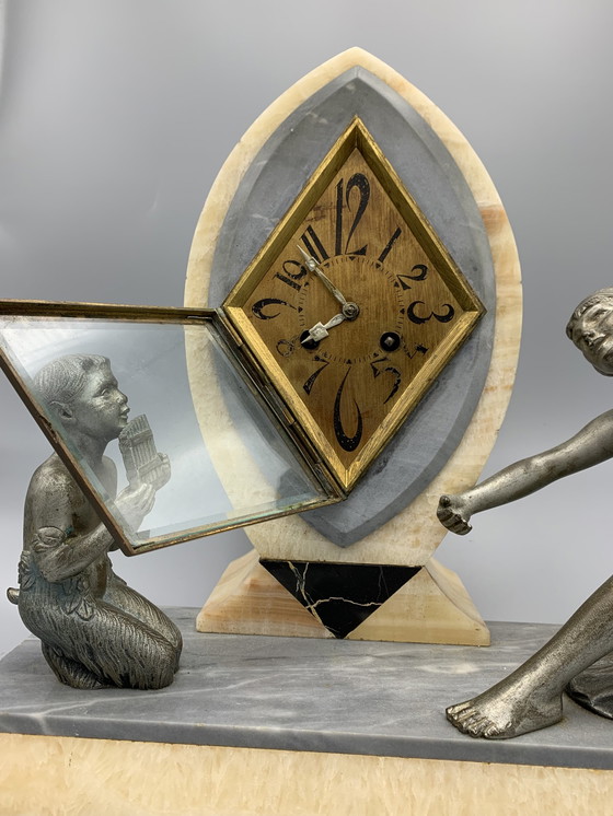 Image 1 of P. Sega Französische Art Deco Kaminuhr