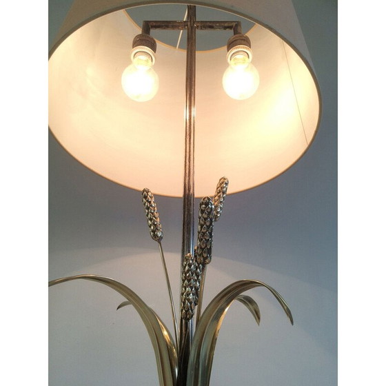 Image 1 of Vintage Tischlampe aus versilbertem Metall und Messing, 1940