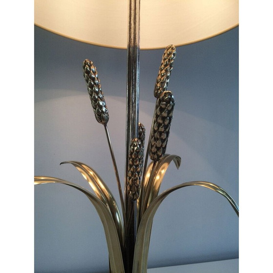 Image 1 of Vintage Tischlampe aus versilbertem Metall und Messing, 1940