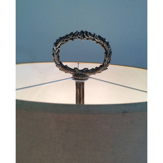 Image 1 of Vintage Tischlampe aus versilbertem Metall und Messing, 1940