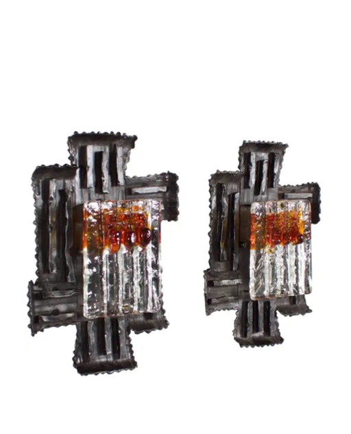 2x Schwedische Brutalist-Konsolen